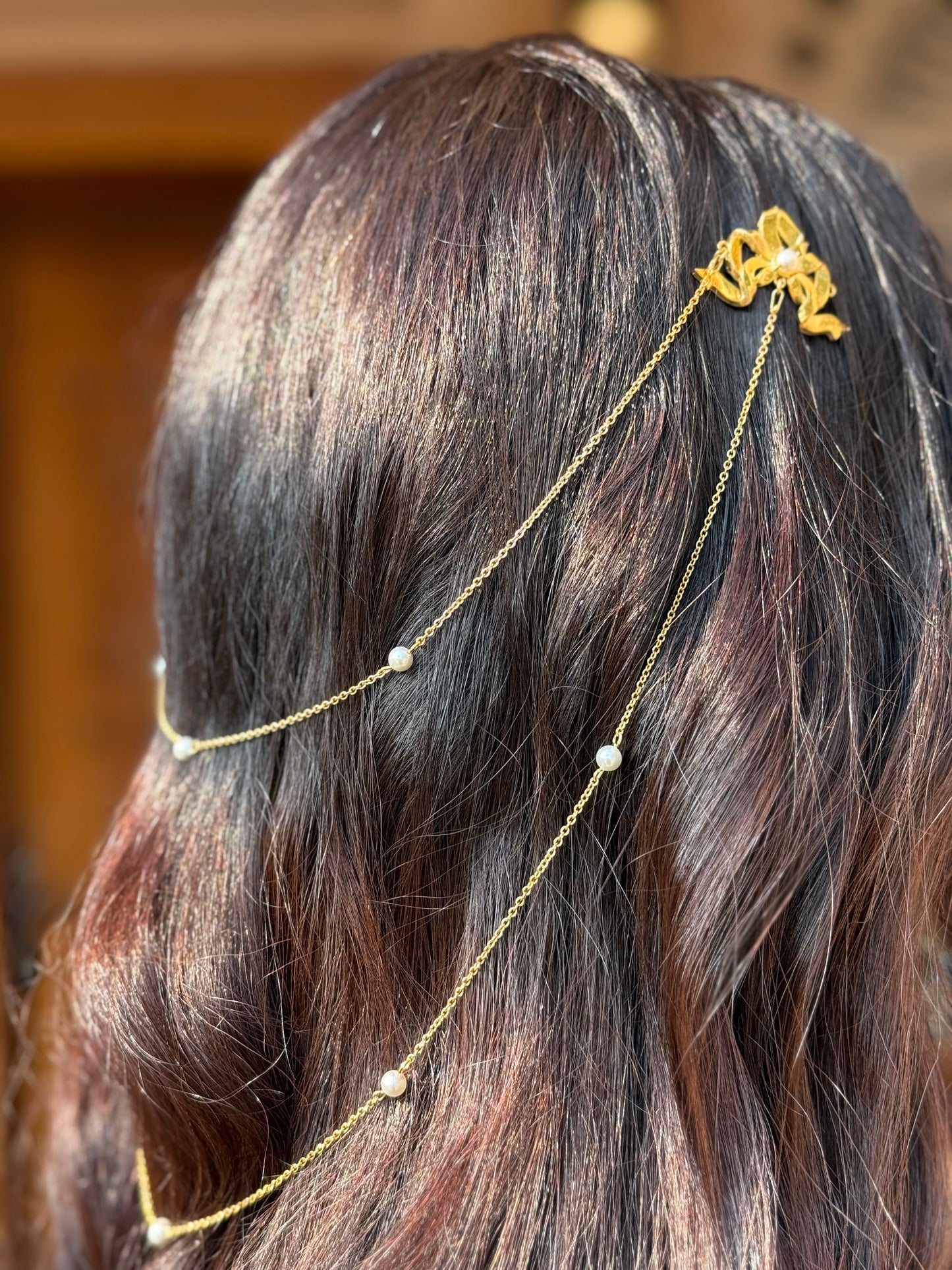 Victorian bow hair clips