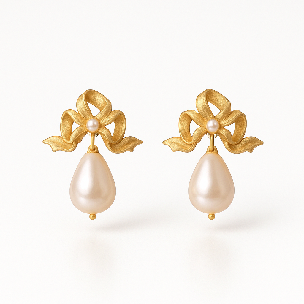 Victorian bow earring