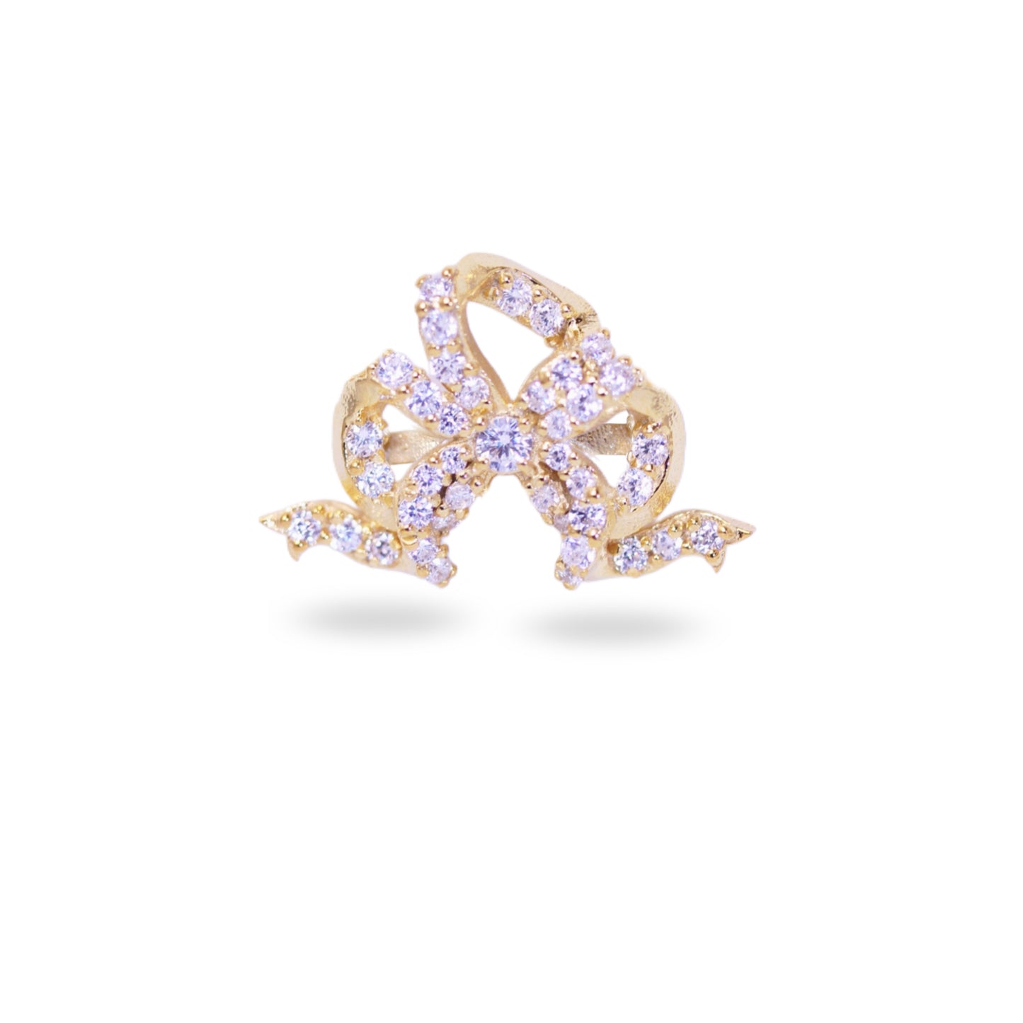 Victorian bow full zircon ring