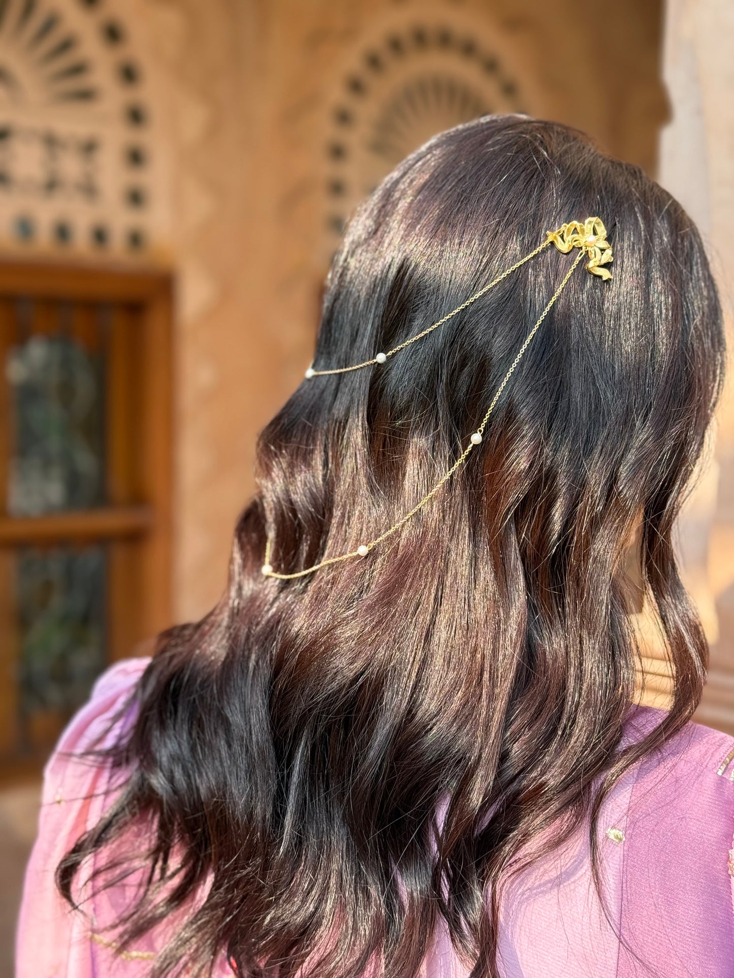Victorian bow hair clips
