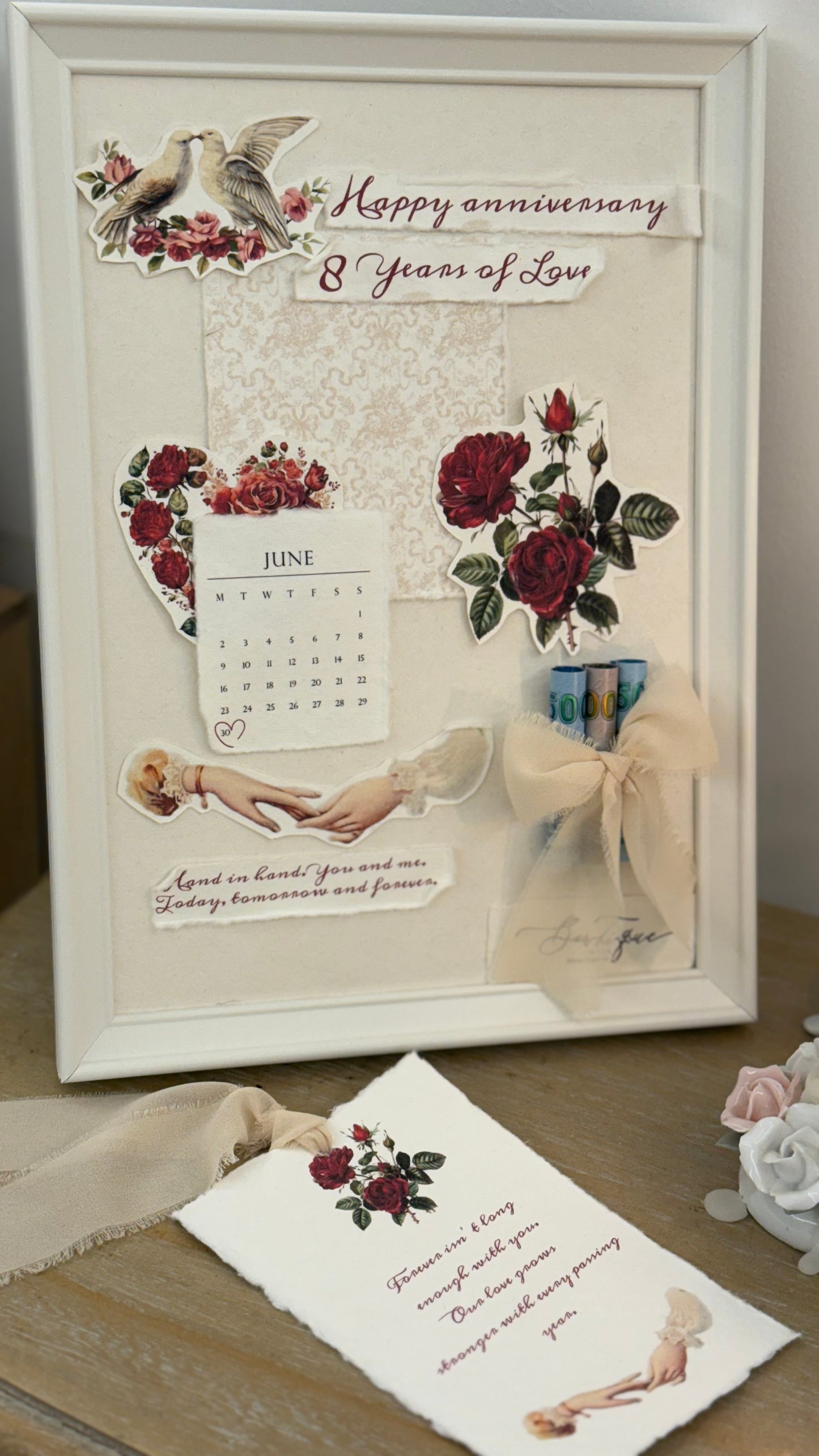 Framed gift wrapping anniversary