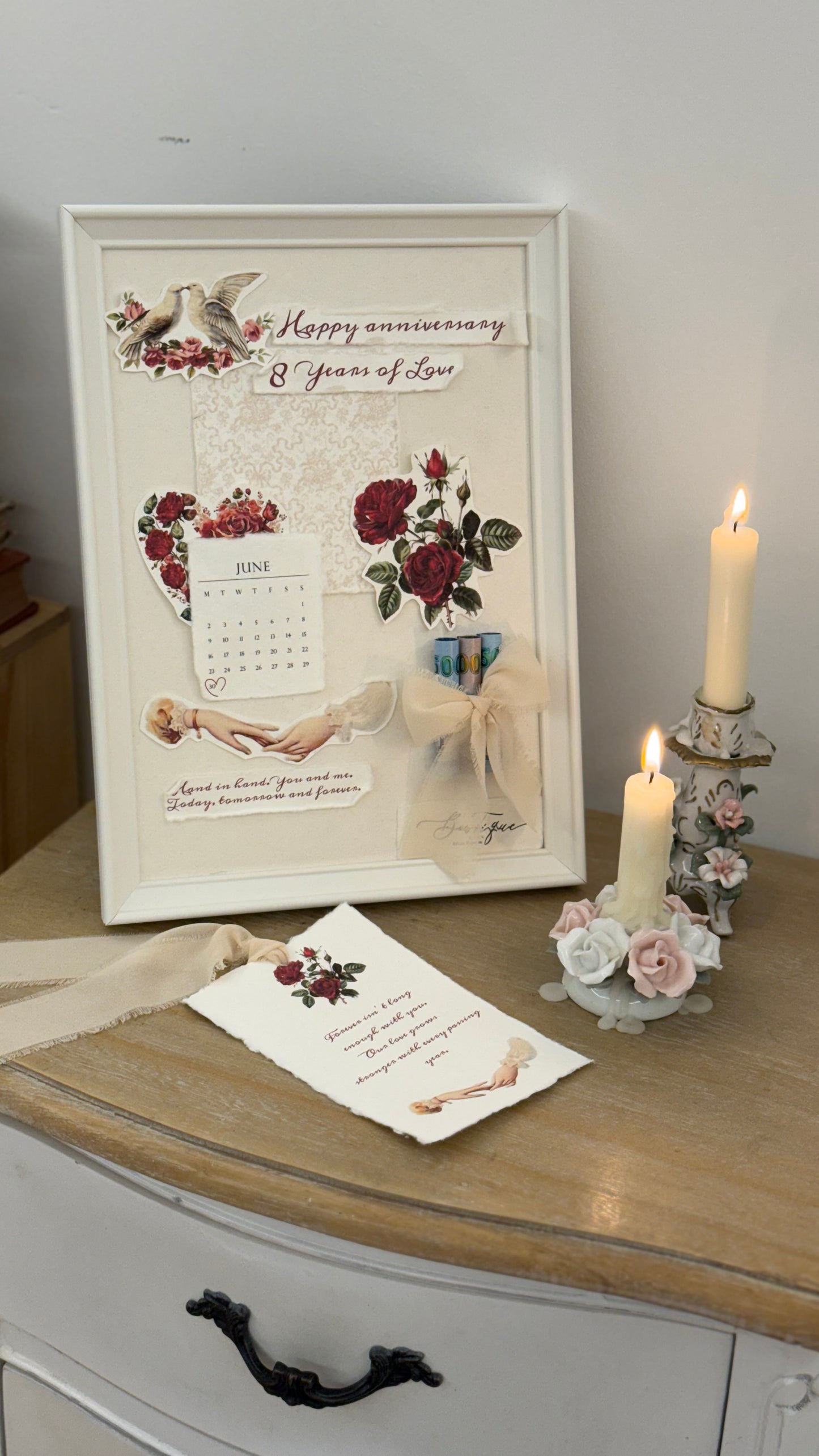 Framed gift wrapping anniversary
