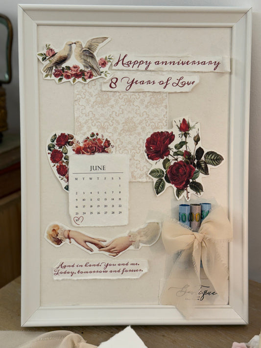 Framed gift wrapping anniversary