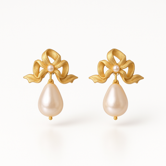 Victorian bow earring
