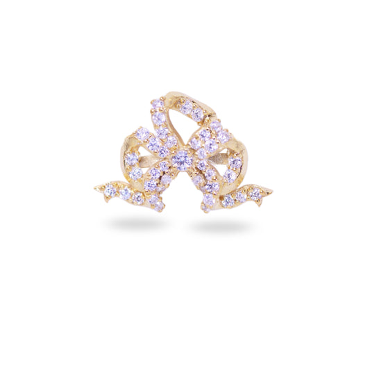 Victorian bow full zircon ring
