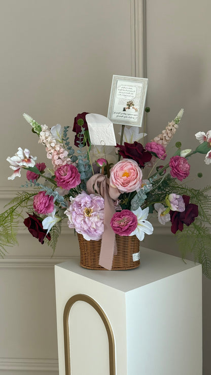 Large basket flower arrangement