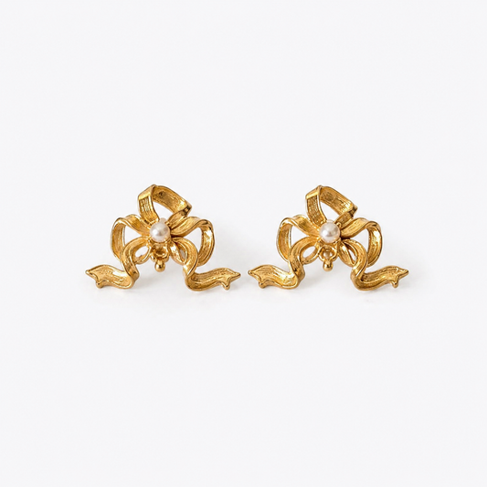 Victorian bow earring