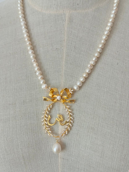 Gold plated silver with zircon & pearls