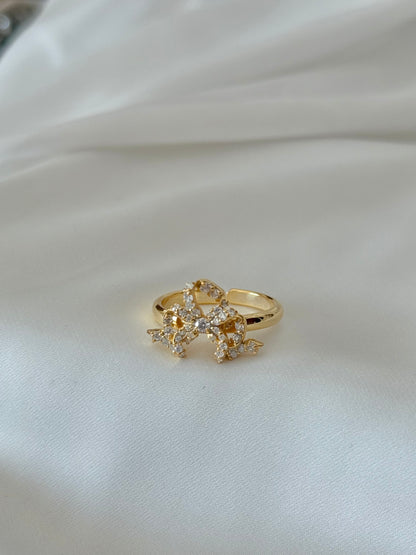 Victorian bow full zircon ring