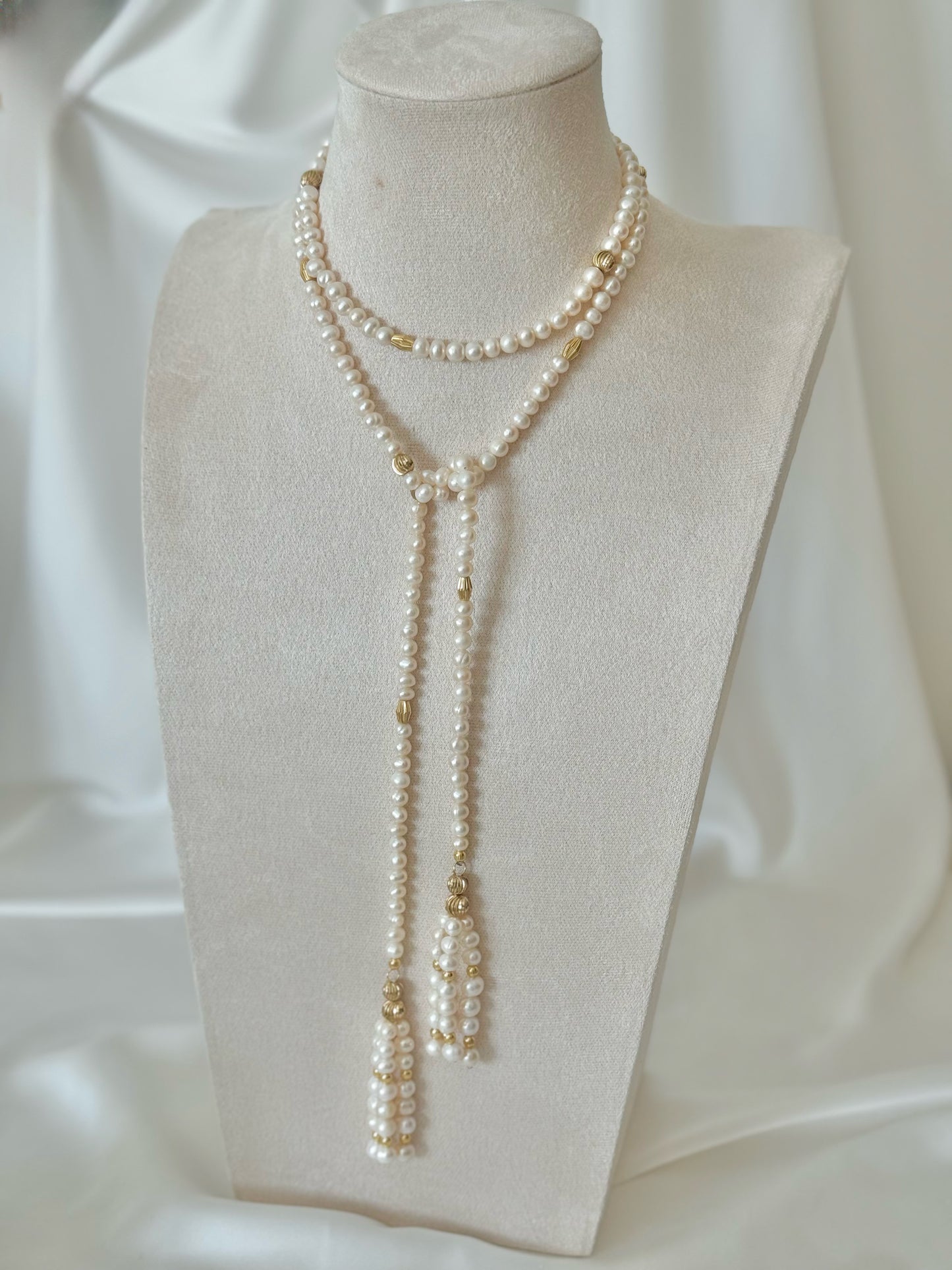 Your way pearl tassel necklace