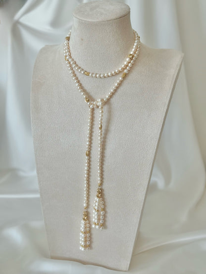 Your way pearl tassel necklace