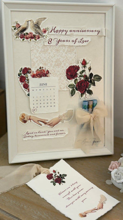 Framed gift wrapping anniversary