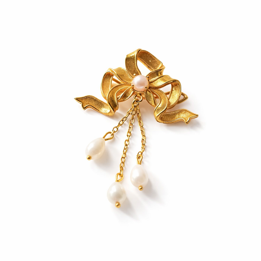 Victorian bow hair clip