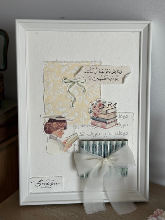 Framed gift wrapping girls graduation soft