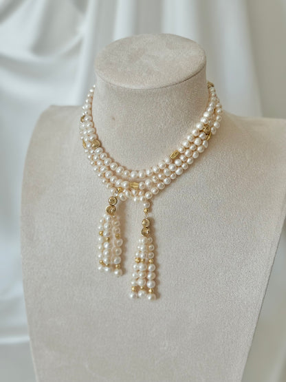 Your way pearl tassel necklace