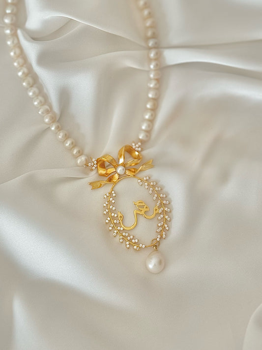 Gold plated silver with zircon & pearls