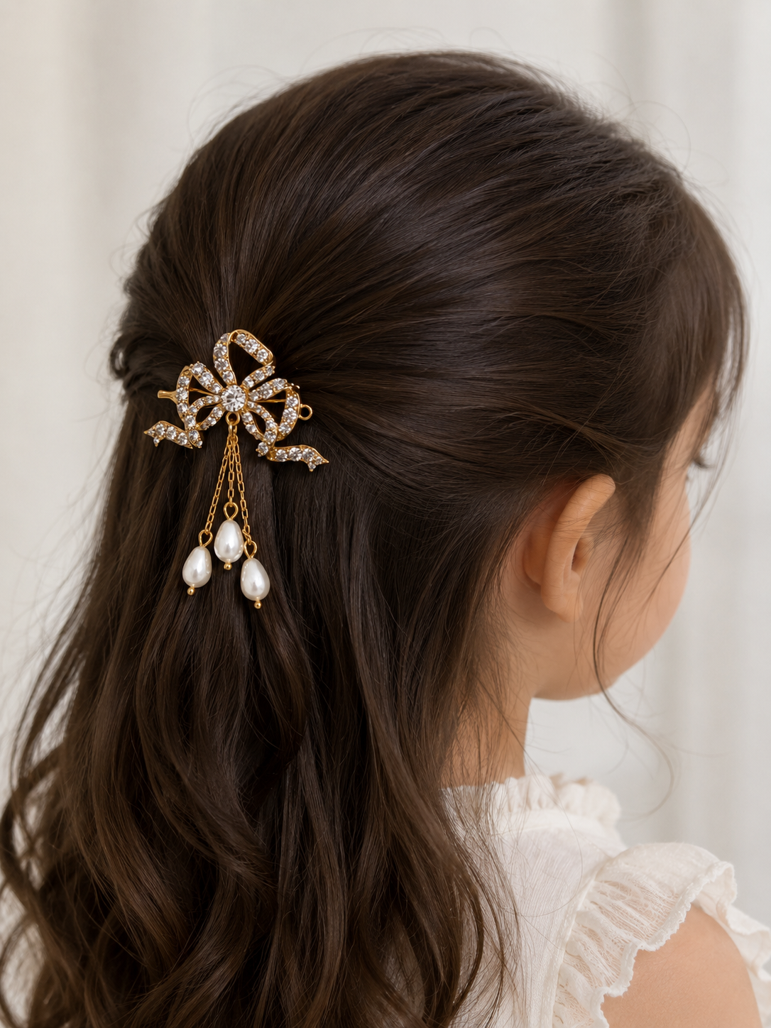 Victorian bow hair clip