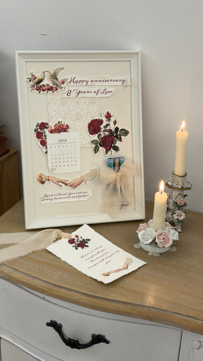 Framed gift wrapping anniversary