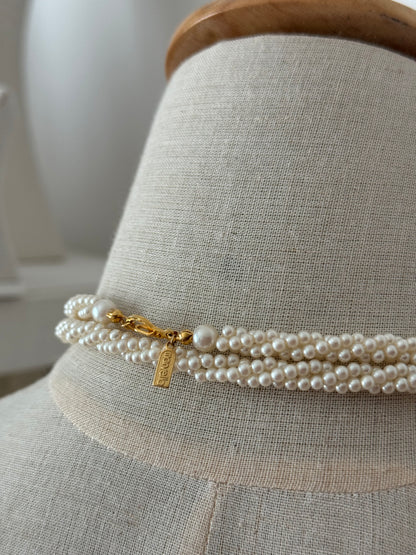 Vintage twisted pearl necklace