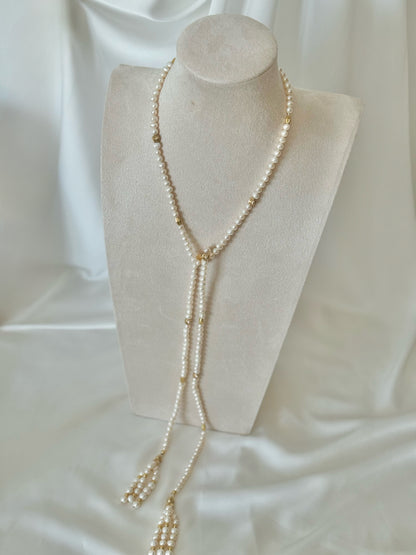 Your way pearl tassel necklace