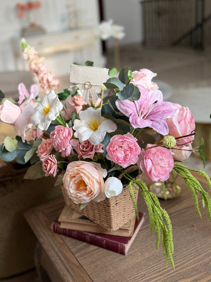 Large basket flower arrangement