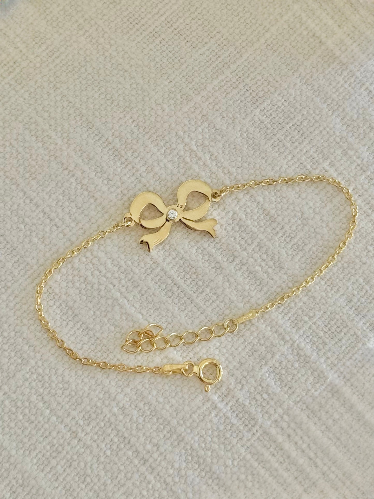 FF03.G mini bracelet - Gold plated mini bow bracelet