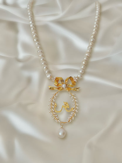 Gold plated silver with zircon & pearls