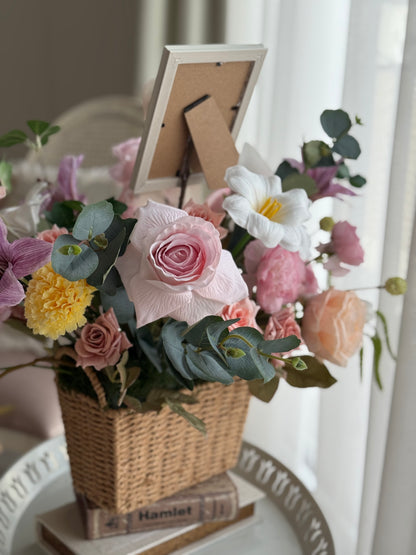 Large basket flower arrangement
