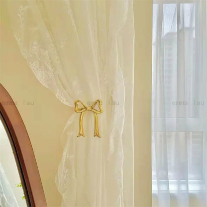 Curtain Hook Brass Bow vintage style