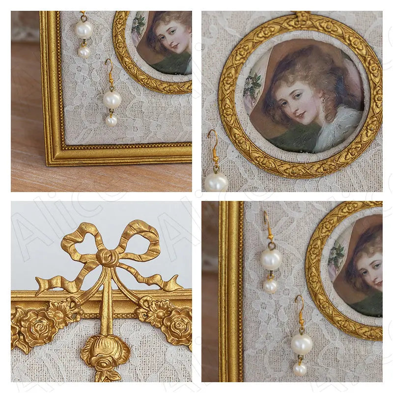 Vintage style bow photo frame and jewelry display